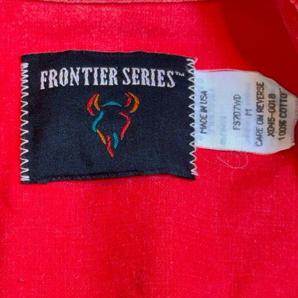 VTG Frontier Series Aztec Western Cowboy Button Up Shirt  Rodeo Sz M - Picture 3 of 7